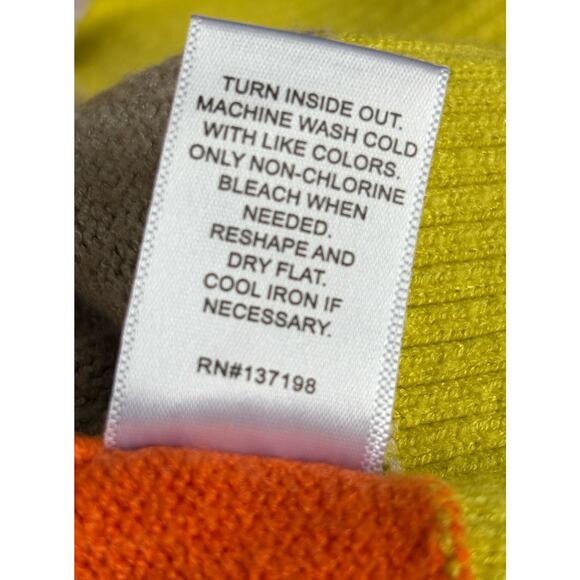 Kerri Rosenthal Sunshine Cardigan - XS Orange Yellow Colorblock Dopamine - Picture 10 of 12